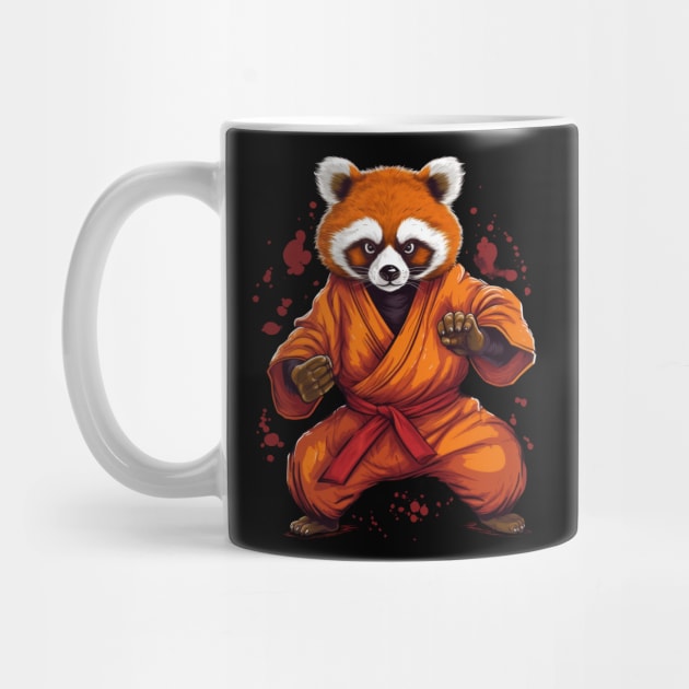 Red Martial Arts Panda - Tiny but fierce (no words) by Tee-Magination